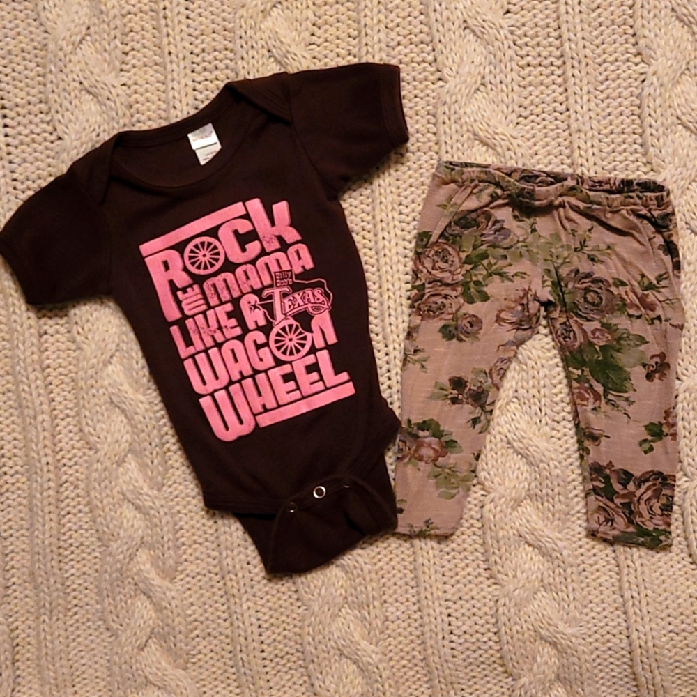 BillyBobs novelty onesie with floral leggings